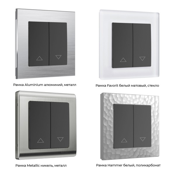 Выключатель жалюзи (черный матовый) Werkel W1124508