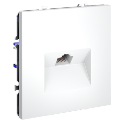 Розетка компьютерная встраиваемая VOLTUM S70 RJ45 кат.6, (белый матовый)