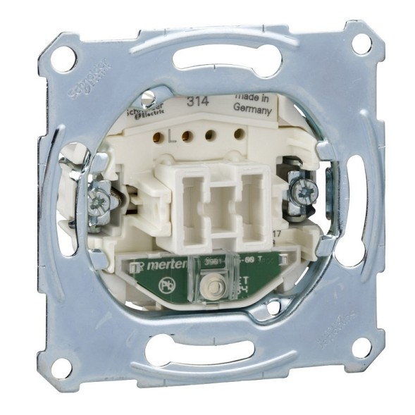 Механизм Merten M-серия 1-полюсного 1-клавишного выключателя с индикацией, 16ах MTN3601-0000