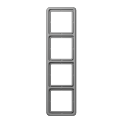 Рамка Jung CD Ударопрочная Серый 4 поста CD584WUGR