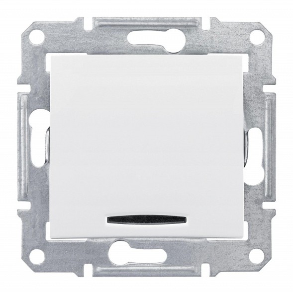Выключатель Schneider Electric Sedna белый 2-полюсный с индикатором SDN0201121