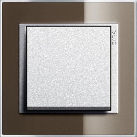 Рамка Gira Event Clear Коричневый / Алюминий 1 пост 0211766