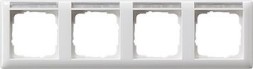 Рамка Gira Standard 55 Белый глянцевый, с полем для надписи 4 поста 109403