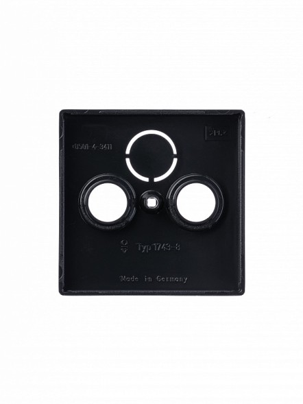 Накладка (центральная плата) ABB Future для TV-R-SAT розетки антрацит 2CKA001724A4252 1743-81