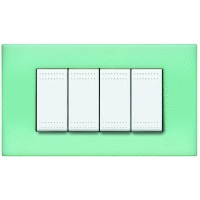 N4804VP LivingLight Рамка на 4 модуля Опаловый зелёный Bticino