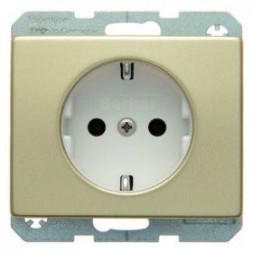 Штепсельная розетка Berker Arsys золотой металл SCHUKO 47140002