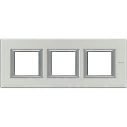 Рамка Bticino Axolute Квадрат Алюминий 2+2+2 модуля HA4802M3HXC