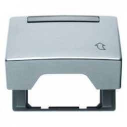 Промежуточная рамка Berker Arsys стальной лак с откидной крышкой и полем для надписи 11559104