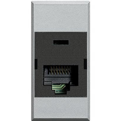 Axolute. Разъем Rj 45. 6 FTP экранизированный. безинтсрумент IDC Антрацит Bticino HS4262/6S