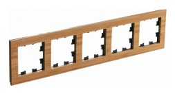 Рамка Schneider Electric Atlasdesign пятипостовая Nature дерево бамбук ATN353205