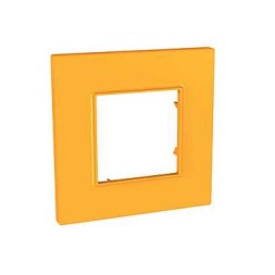 Рамка Schneider Electric Unica Quadro Оранжевый 1 пост MGU4.702.29