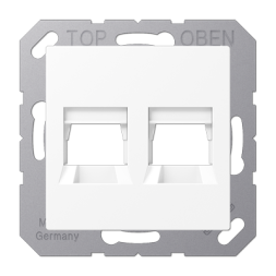 Крышка Jung A серия белоснежный матовый для модульных гнёзд UMA-CAT6A, 2-НАЯ A1569-2WEWWM