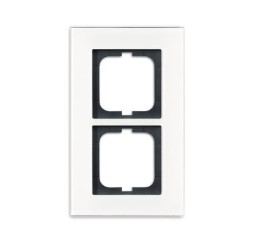 Рамка ABB Carat Белое стекло 2 поста 2CKA001754A4443 1722-811