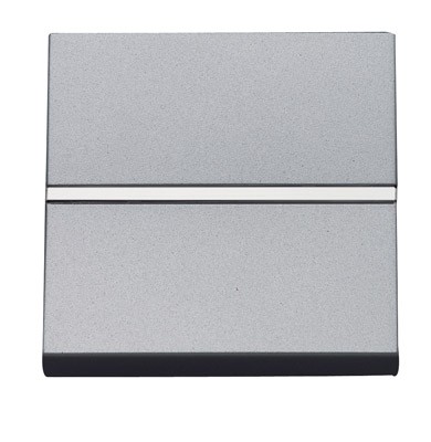 Механизм переключателя ABB Zenit серебристый одноклавишного с клавишей 2 модуля 2CLA220200N1301 N2202 PL