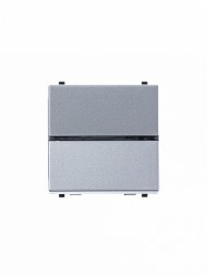 Механизм переключателя ABB Zenit серебристый одноклавишного с клавишей 2 модуля 2CLA220200N1301 N2202 PL