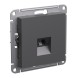 ATN001481 Atlasdesign РОЗЕТКА телефонная RJ11, механизм, БАЗАЛЬТ Schneider Electric