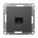 ATN001481 Atlasdesign РОЗЕТКА телефонная RJ11, механизм, БАЗАЛЬТ Schneider Electric