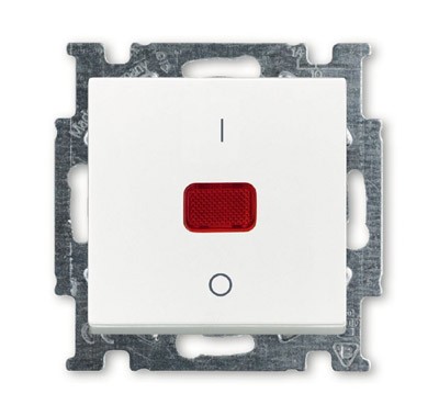 Выключатель с клавишей ABB Basic 55 альпийский белый 20 А двухполюсный 2CKA001020A0089 1020/2 UCK-94-507