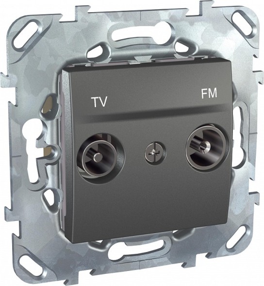 TV\FM розетка Schneider Electric Unica Class Top графит оконечная MGU5.452.12ZD