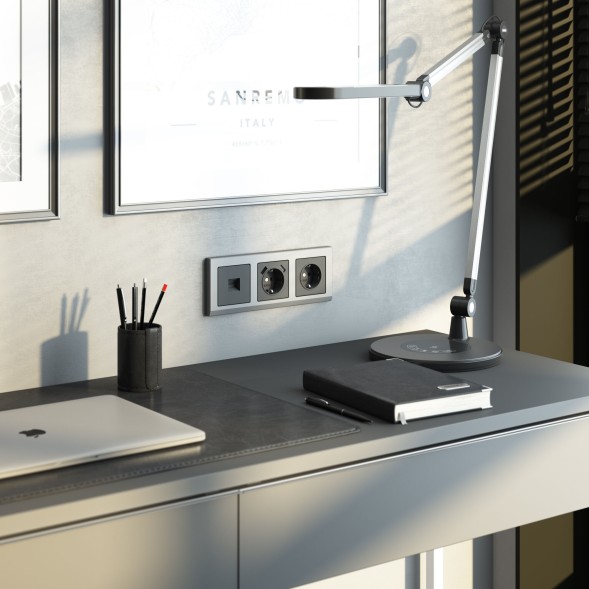 Розетка Ethernet RJ-45 (графит матовый) Werkel W1181064