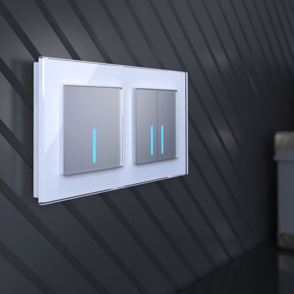 Умный сенсорный выключатель двухклавишный Werkel W4520606