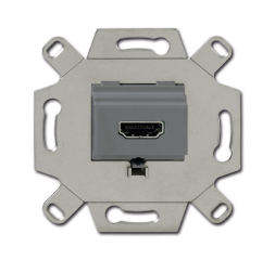 Механизм HDMI-розетки/разъёма ABB Busch-Jaeger HDMI-type A Full HD 20 полюсов серый 2CKA000230A0432 0261/33-500