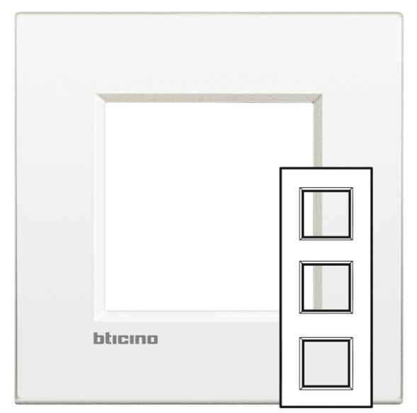 Рамка Bticino LivingLight Air Белый 2+2+2 модуля LNE4802M3BN