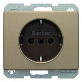 Штепсельная розетка Berker Arsys светло-бронзовый металл SCHUKO 47140001