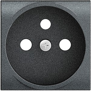 Накладка для розетки Bticino Living Light Антрацит 2К+З французский стандард L4942N