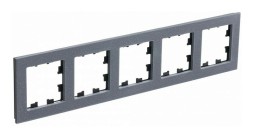 Рамка Schneider Electric Atlasdesign пятипостовая Nature айс грей мрамор ATN343205