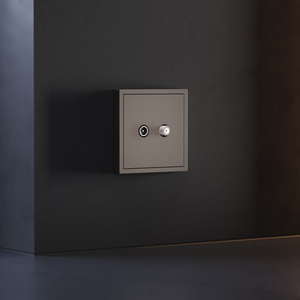 Накладка для розетки телевизионной оконечной TV+SAT, S70 (капучино)