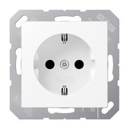 Розетка JUNG A 500 2К+З 16 А 250В~ Белый A1520BFWWM