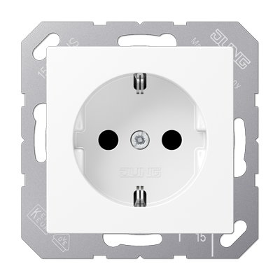 Розетка JUNG A 500 2К+З 16 А 250В~ Белый A1520BFWWM