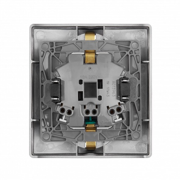 Розетка Legrand Etika антрацит 2 x 2К+З со шторками - немецкий стандарт - автоматические зажимы - 16 А - 250 В~ 672633