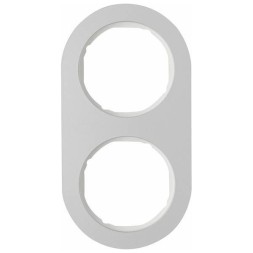 Рамка Berker R.Classic Полярная белизна алюминий 2 поста 10122074