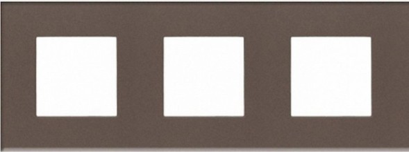Рамка ABB Zenit Кофейное стекло 3 поста 2CLA227300N3701 N2273 CC