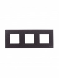 Рамка ABB Zenit Кофейное стекло 3 поста 2CLA227300N3701 N2273 CC