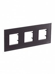 Рамка ABB Zenit Кофейное стекло 3 поста 2CLA227300N3701 N2273 CC