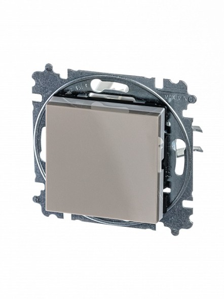 Переключатель ABB Levit кофе макиато / белый одноклавишный 2CHH590645A6018 3559H-A06445 18W