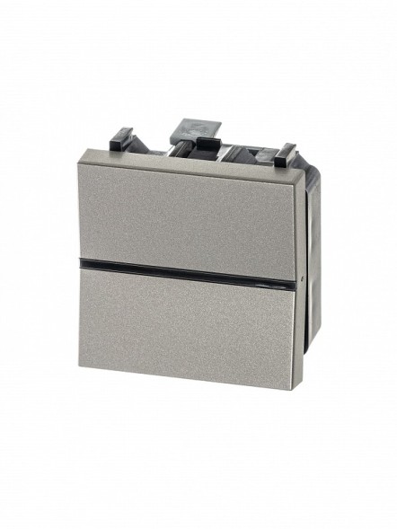 Механизм переключателя ABB Zenit шампань одноклавишного с клавишей 2 модуля 2CLA220200N1901 N2202 CV