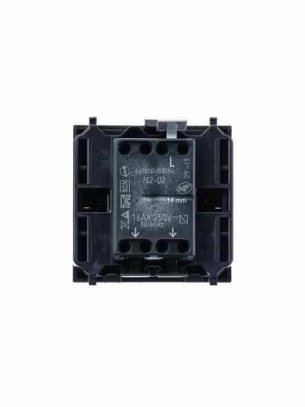 Механизм переключателя ABB Zenit шампань одноклавишного с клавишей 2 модуля 2CLA220200N1901 N2202 CV