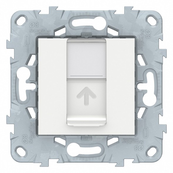 Розетка компьютерная RJ45 Schneider Electric Unica Studio Белый 1очная, кат. 5е UTP NU541118