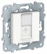Розетка компьютерная RJ45 Schneider Electric Unica Studio Белый 1очная, кат. 5е UTP NU541118