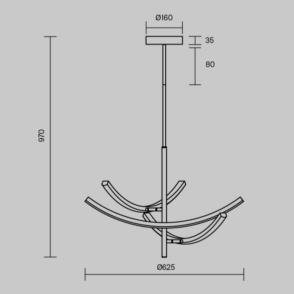 Подвесной светильник Maytoni MOD428PL-L27BK