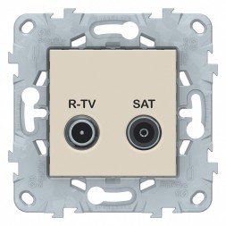 Розетка R-TV/ SAT Schneider Electric Unica Studio Бежевый 1очная NU545444