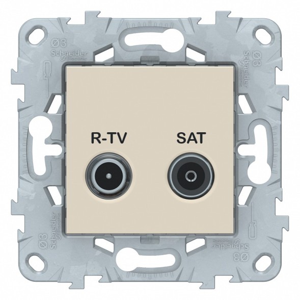 Розетка R-TV/ SAT Schneider Electric Unica Studio Бежевый 1очная NU545444