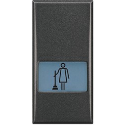 Клавиша Bticino Axolute антрацит &quot;Уберите комнату&quot; 1 модуль HS4921MR