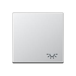 Клавиша Jung A серия Алюминий 1-я с символом &quot;ОСВЕЩЕНИЕ&quot; A590LAL