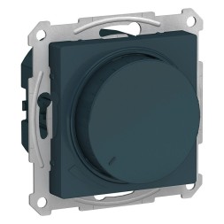 СВЕТОРЕГУЛЯТОР (диммер) Schneider Electric Atlasdesign Изумруд поворотно-нажимной, LED, RC, 400Вт ATN000823