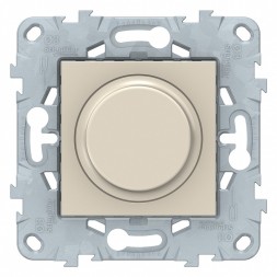 Светорегулятор LED Schneider Electric Unica Studio Бежевый Wiser поворотно-нажимной, универсальный 7-200Вт NU551644